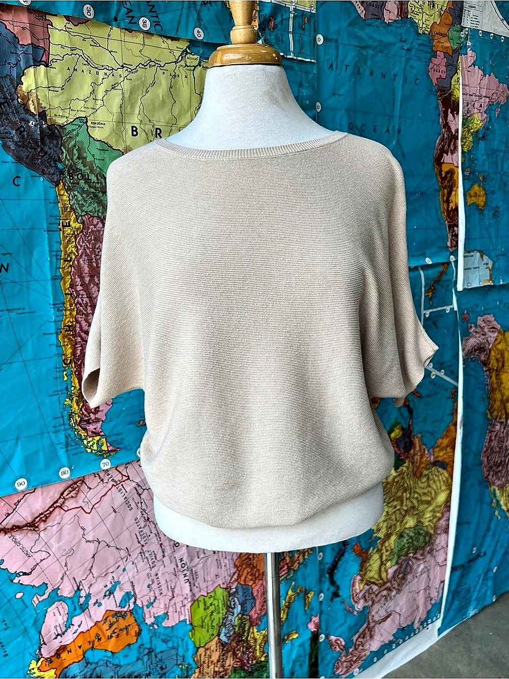 Quince Cotton Cashmere Crew Neck Sweater in Cream